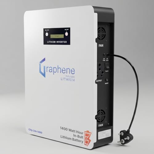 Image of Graphene Lithium 1000VA Inverter with Upto 15 Years Life | Inbuilt 1400Wh Battery | Pure Sine Wave | UPS for Long Power Cuts | Integrated Home Power Backup Solution | 5-Year Warranty