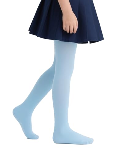 QLM kids colored pantyhose Ballet Dance Tights for girls Ultra Soft Elastic Footed Tights