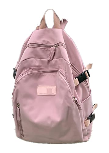 Sac à dos tendance femme grand modèle rose pour ordinateur et étudiante