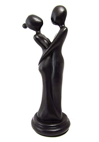 Dancing Couple Sculpture, Abstract Lovers Figurine, Romantic Husband Wife Statue, Resin 8 Inch