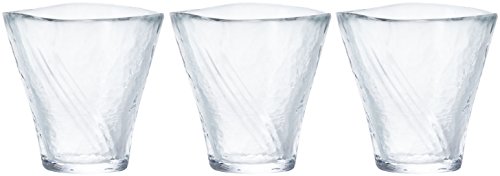 アデリア 酒器 盃 クリア 90ml 津軽びいどろ 天開盃 日本酒用 3個セット 耐熱ガラス 電子レンジ対応日本製 F49864