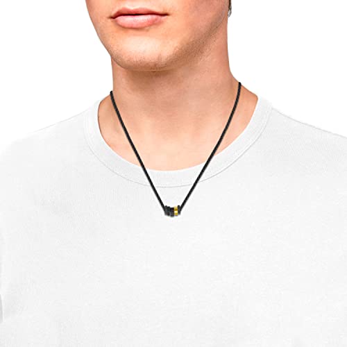 s.Oliver Kette mit Anhänger Edelstahl Herren Halsschmuck, 50+5 cm, Bicolor, Kommt in Schmuck Geschenk Box, 2034952 – Ansicht 3
