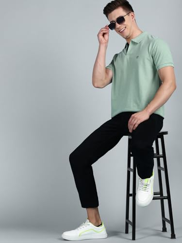 Image of Lux Cozi Men Cotton Solid Regular Fit Polo Shirt