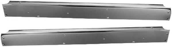 Technical Precision Replacement for Peterbilt 379 Year 1988 Chrome Door Window Sills with Stainless Steel Screws