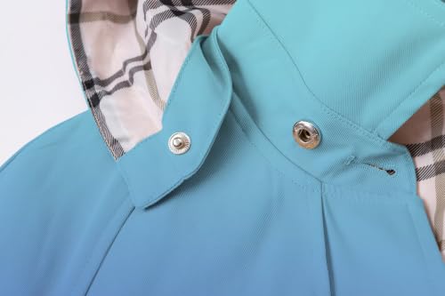 Image of SANGTREE Girl's Waterproof Trench Coat Hooded Lightweight Windbreaker Rain Jackets
