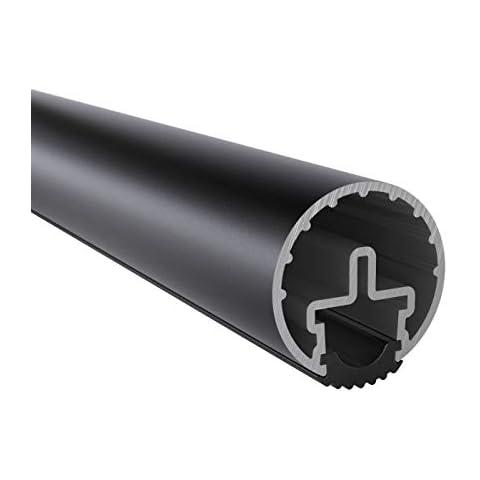 Promenaid - Satin Black Handrail Tubing (2ft) - Aluminum - Continuous Channel Design with Anti-Slip Insert - Anodized Finish - Indoors/Outdoors - Handrail Only No Hardware - for Promenaid System Cover
