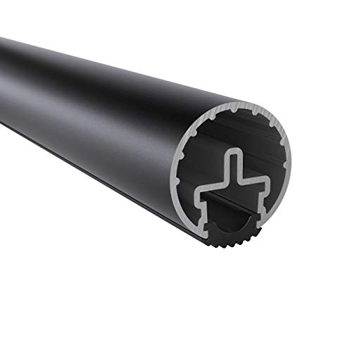 Promenaid - Satin Black Handrail Tubing (6ft) - Aluminum - Continuous Channel Design with Anti-Slip Insert - Anodized Finish - Indoors/Outdoors - Handrail Only No Hardware - for Promenaid System