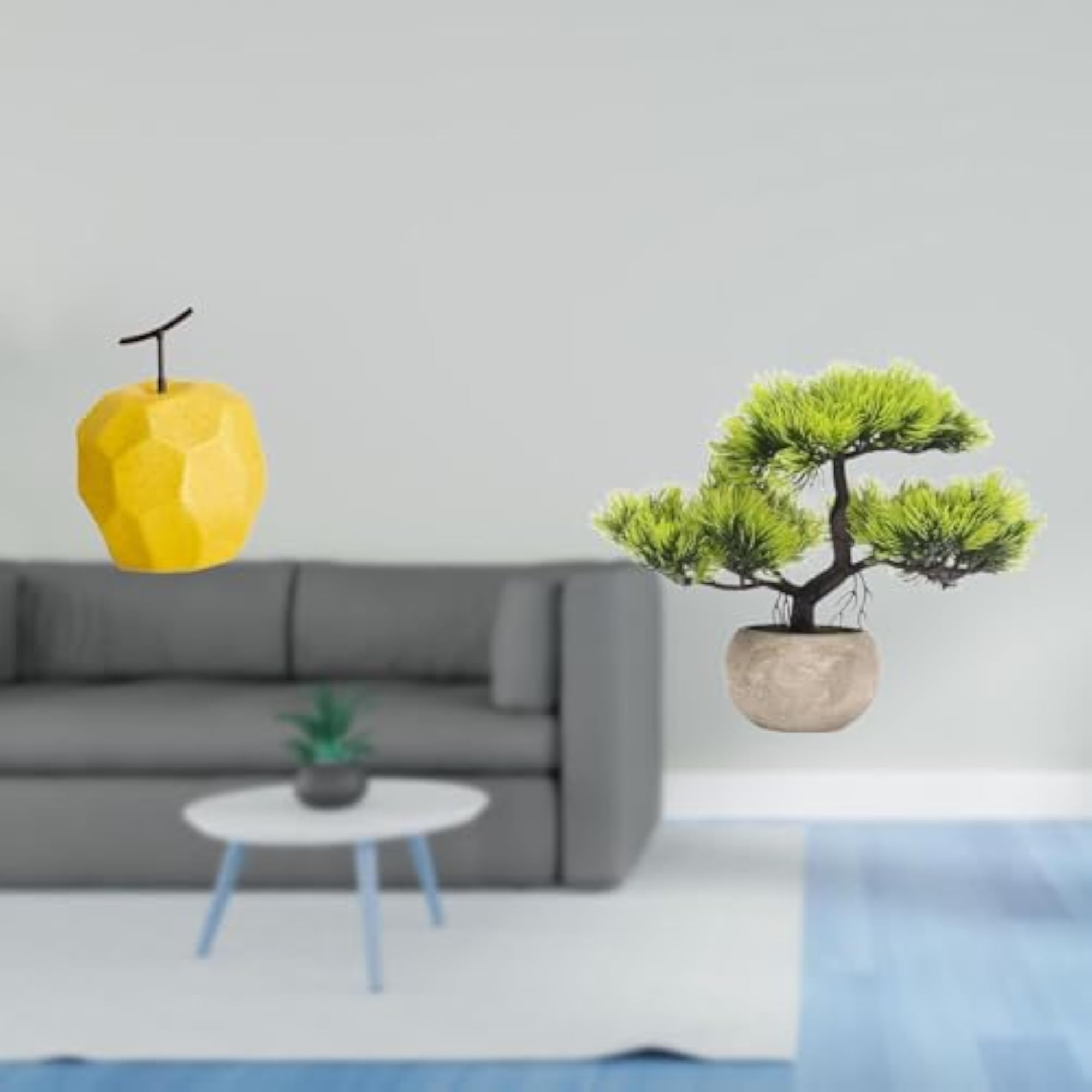 Porcelain Bonsai Fruit Sculpture, Artificial Greenery Table Ornament