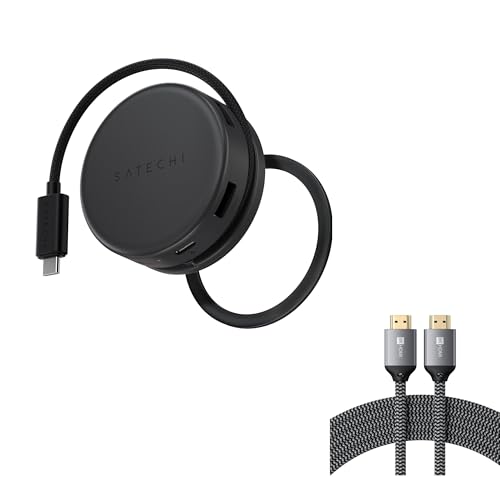 Hub USB C Magnetique Satechi evitez les deconnexions avec Ethernet et cable HDMI 8K