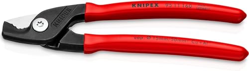 KNIPEX Stepcut Cable Shears with Plastic Coating 160 mm, 95 11 160