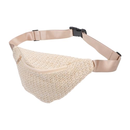 Riñonera beige para ciclismo al aire libre y rutas de verano activas