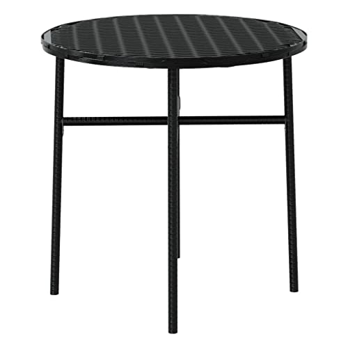 Mobilier à dîner de jardin 3 pièces SKM pour petits espaces noir