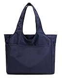 Collsants Nylon Tote Bag Waterproof Shoulder Bag for Women Lightweight Travel Handbag Multi Pocket w
