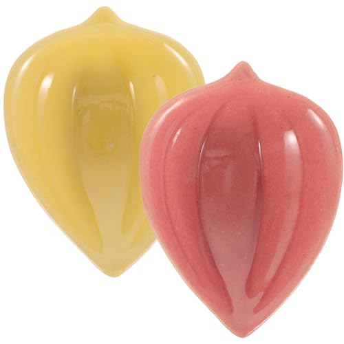 MAGICLULU Cuencos de Cerámica para Faciales, Set de 2 (amarillo y Rojo), Recipientes para Mezclar Aceites Esenciales y Spa, Compactos y Duraderos para Cuidado Facial Profesional