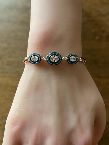 GARVIS Evil Eye CZ Luck Charm Bracelet; 925 Sterling Silver: Traditional Protection Talisman: For Women - Anniversary, Valentine’s Day, Birthday, Christmas, Jewelry Gift2