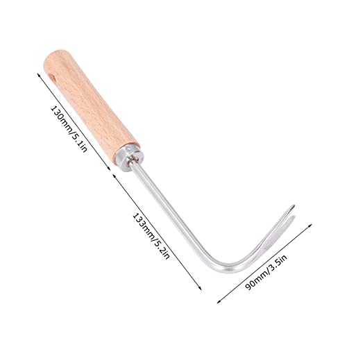 Utensilio de jardinería Gancho para raíces Bonsai acero inoxidable 2 pzas miniatura 2