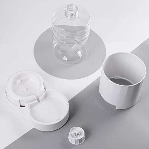 JUNSPOW Pet Water Dispenser 2.5L Comes with pet placemat Large Capacity Automatic Gravity Water Feeder , Medium and Small Dog,Cats pet Bottles (Clear White)
