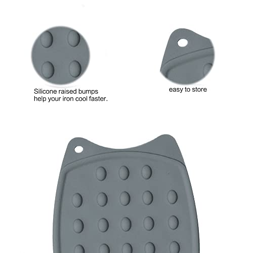 Tangser Multipurpose Silicone Iron Rest Pad For Ironing Board Hot Resistant Mat,Silicone Heat Resistant Iron Rest Pad (Grey) #TOP2