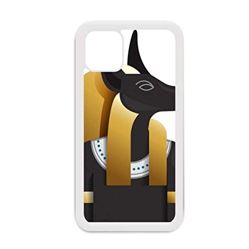 Coque de luxe Anubis iPhone 12 Pro Max Blanc au motif égyptien unique
