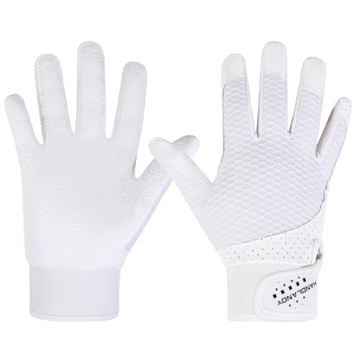 HLDD HANDLANDY Batting Gloves – Durable Grip, Breathable Baseball Softball Gloves for Adults Youth Kids – Gift for Players