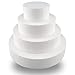 Unbekannt Set Torta in polistirolo a 4 Piani, Altezza 5 cm, 10 cm, 15 cm, 20 cm, 25 cm, EPS, Bianco, 25x15cm