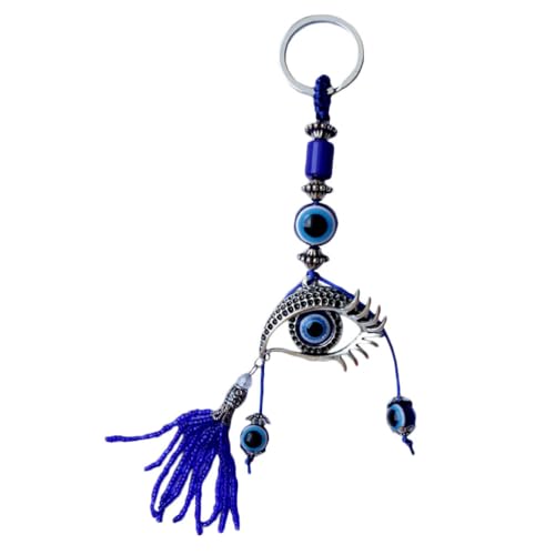 PACKOVE Porte-Clés Œil Bleu Islamique Avec Pendentif Petit Diable En Alliage Durable Accessoire Léger Et Créatif Pour À Main Et Porte-Clés Décoration Anti-Mauvais Œil Et -