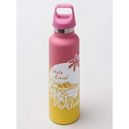 Amazon Pink O 新作 ハワイアン アロハ ロング ボトル ステンレス保冷 保温マグボトル 水筒 600ml ハイビスカス フラダンス 日用品 キッチン雑貨 キッチン用品 ハワイアン雑貨 魔法瓶 プレゼント 誕生日 O Kahiko 水筒 マグボトル