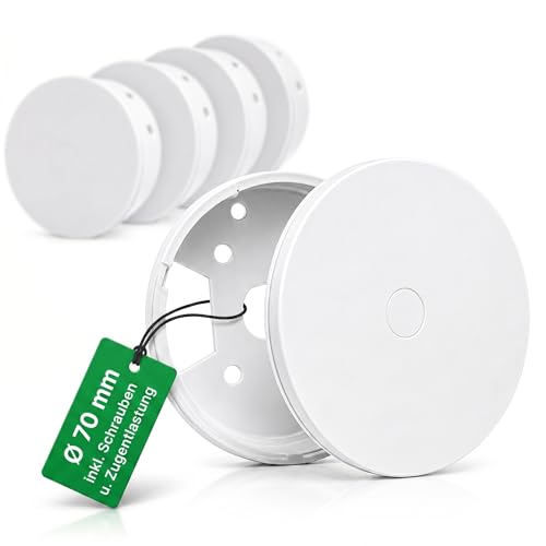 Elektro Butler Deckendose Weiß Baldachin Lampe 70 x 30 mm Kabelabdeckung Decke Deckenrosette Weiß für saubere Montage