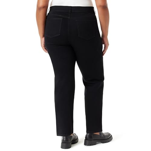 Gloria Vanderbilt Women's Shape Effect Pull on High Rise Straight Leg Jean Plus2