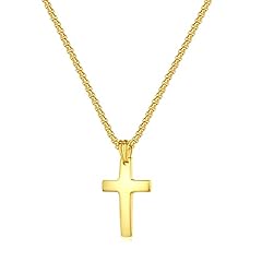 Gold - cambered cross pendant