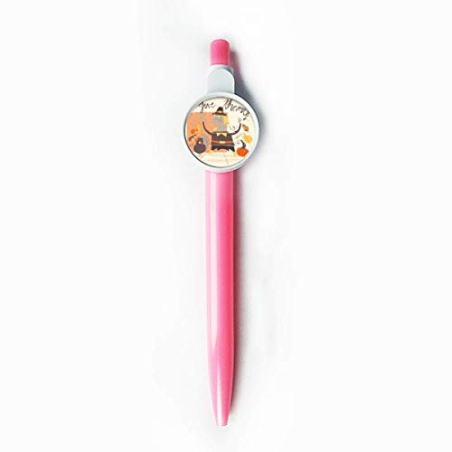 Stylo à bille rétractable bleu sans bavure motif Action de grâces