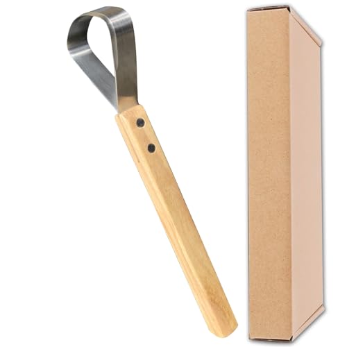 1Pack Fleshing Knife for Hides, Pelt Scraper Fleshing Tool, Stainless Steel Scraper Tool for Taxidermy Supplies, Leather Making or Skinning Fur Handling etc.