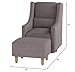 Babyletto Toco Upholstered Swivel Glider and Stationary Ottoman in Grey Tweed, Greenguard Gold Certified