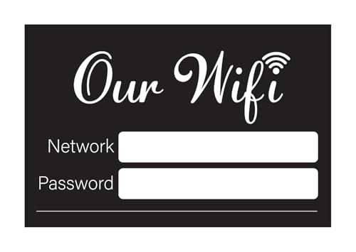 Panneau avec mot de passe WiFi lisible et compact pour comptoir