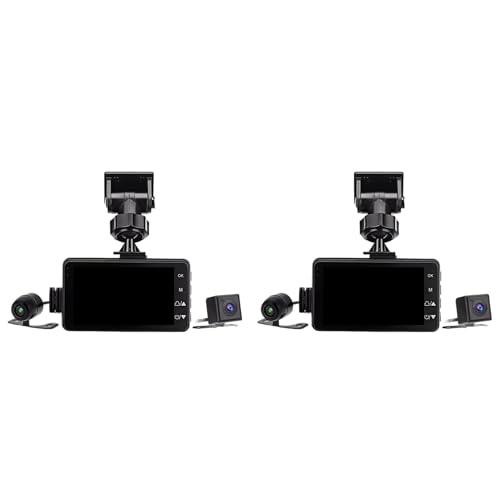 Caméra de moto DVR étanche et double objectif vidéo anti-pluie