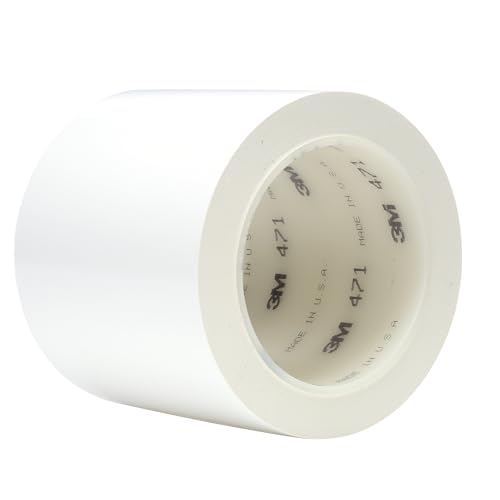 Image of 3M Vinyl Tape 471, 3 in x 36 yd, White, 12 Rolls, White Floor Tape, Paint Alternative for Floor Marking, Social Distancing, Color Coding, Safety Marking