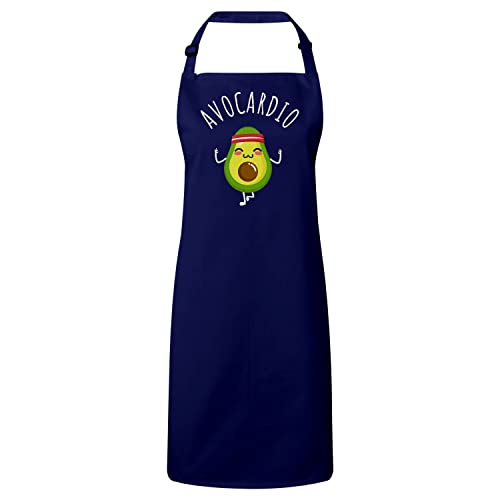 Tablier de cuisine Navy Avocardio en coton premium pour passionnés de cuisine et de sport