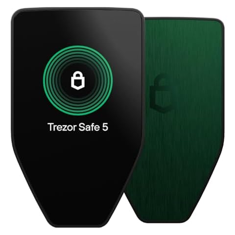 Trezor Safe 5 - Crypto Hardware Wallet with Secure Element & Passphrase, Color Touchscreen and Haptic Feedback, Protect Your Bitcoin and Digital Assets (Green Beryl) Cover