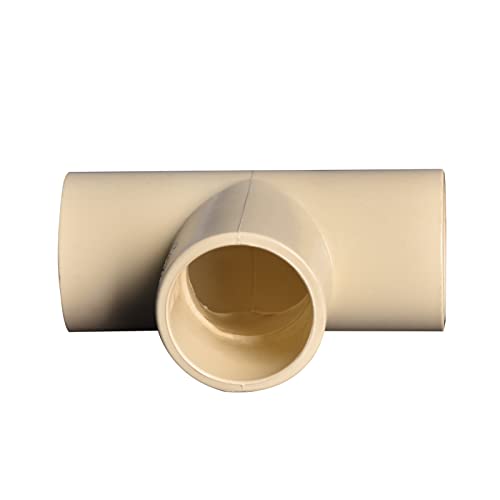 1/2" 10pcs CPVC TEE Pipe Fittings Coupling Adapter (Slip to Slip to Slip) Socket to Socket Beige (1/2 inch)