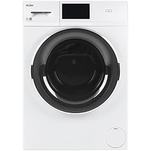 Haier QFW150SSNWW 24″ Frontload Washer with 2.4 cu. ft. Capacity 16 Cycles Electronic Controls Built-in Wi-Fi Connect in White