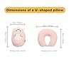 stocaggio Kids Travel Pillow - 2-in-1 Deformable Kids Neck Pillow for Traveling, Soft U-Shaped Pillow with Adorable Animal Design, Comfy Sleep and Play, Ideal for Airplanes and Cars - Pink Unicorn #4