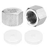 Installation: Vous pouvez visser facilement le raccord de bouchon de tube dans le tuyau filete necessaire et le serrer avec une cle pour assurer qu'il est ferme et pratique a utiliser