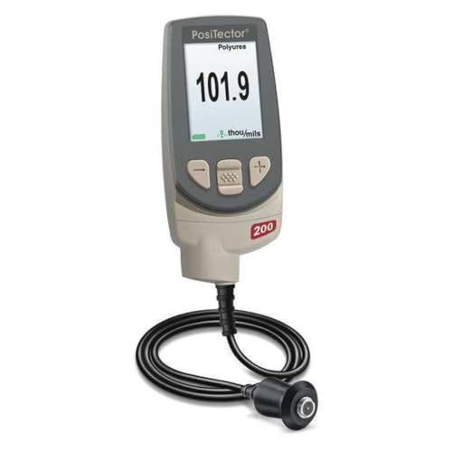 DeFelsko PosiTector 200B1 Ultrasonic Coating Thickness Gage, Stan...