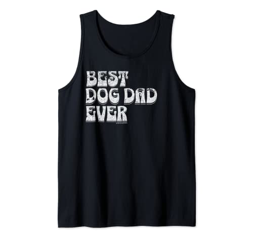 Homme Best Dog Dad Ever, Retro Dog Dad present for Fathers Day Débardeur