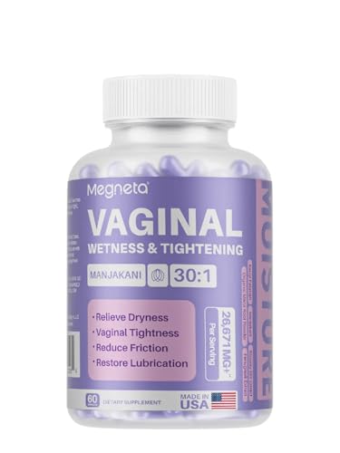 Vaginal Moisturizing & Tightening Capsules, Vaginal Tighter with Manjakni and Kacip Fatimah- Slippery Elm for Vaginal Dryness, Female Vaginal Supplement