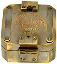 Kelvin & Hughes Natural Sine Brunton 1917 Compass Brass Mining Compasses, Brass Pocket Compass Outdoor Navigation Tools