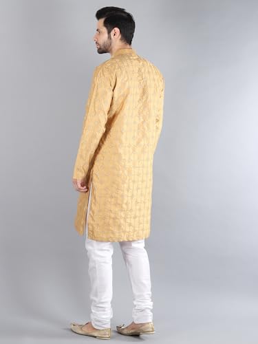 Image of Uri and MacKenzie Embroidery Silk Men's Kurta Pyjama Set