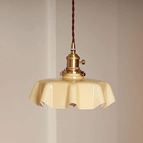 Lámpara de techo vintage y colgante de cristal retro para dormitorio