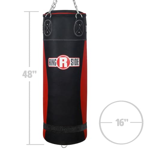 Ringside Large Leather Heavy Bag – Soft Filled Boxing Punching Bag for Training & Fitness – Durable Leather Construction – 16" x 48" – 200lb by Ringside - Image 2