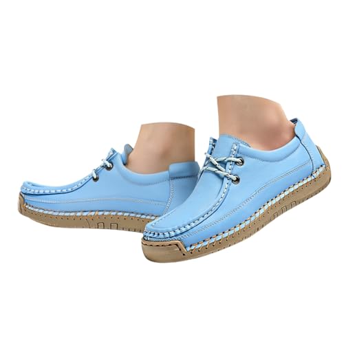 Baskets orthopédiques femme pieds nus coupe large bleu taille 39